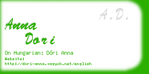 anna dori business card